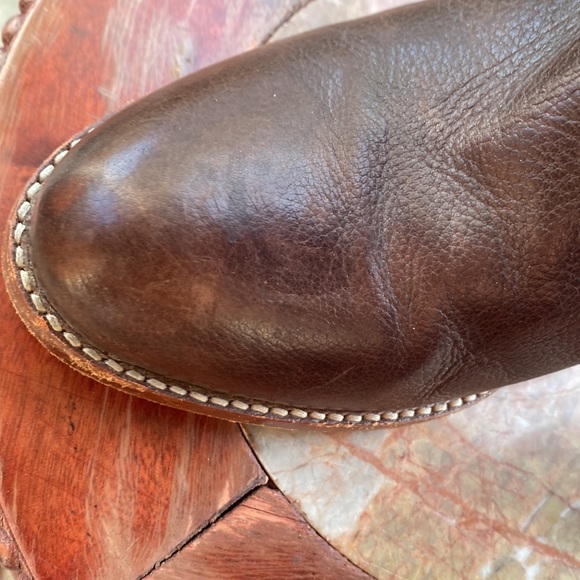 VintageCoach Womens Knee High Riding Boots Size 8 Brown Leather Tassels Western - Picture 12 of 16